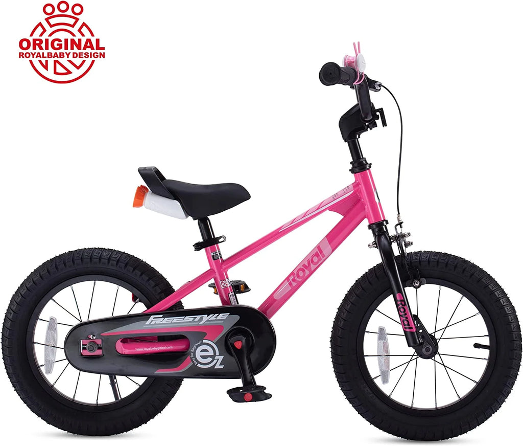 RoyalBaby EZ Kids Bike 16 inch Adjustable Seat Balance & Pedal Bicycle Blue