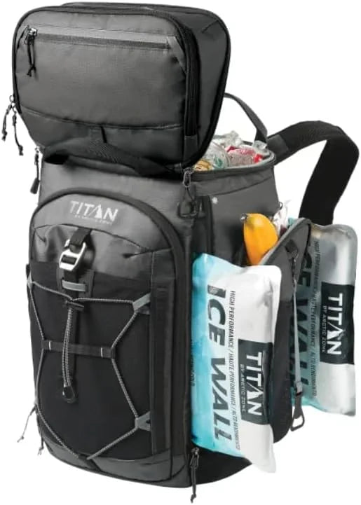 26 CANS Titan by Arctic-Zone Super Foam and Leak Proof Backpack Cooler - Black