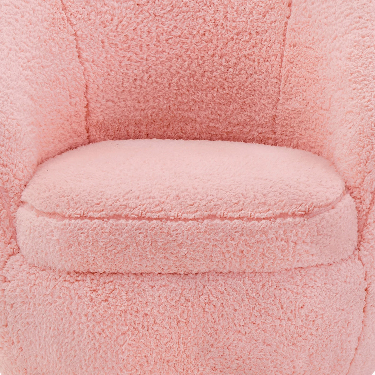 Better Homes & Gardens Mira Kids Swivel Chair, Cream Faux Shearling