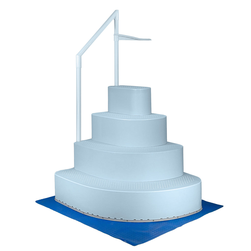 Aqua Select Resin Step in a Box Ultra Sturdy Steps, Oyster Shell White