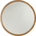 RADIANCE Goods Oak Finish Framed Wall Mirror 28" Height