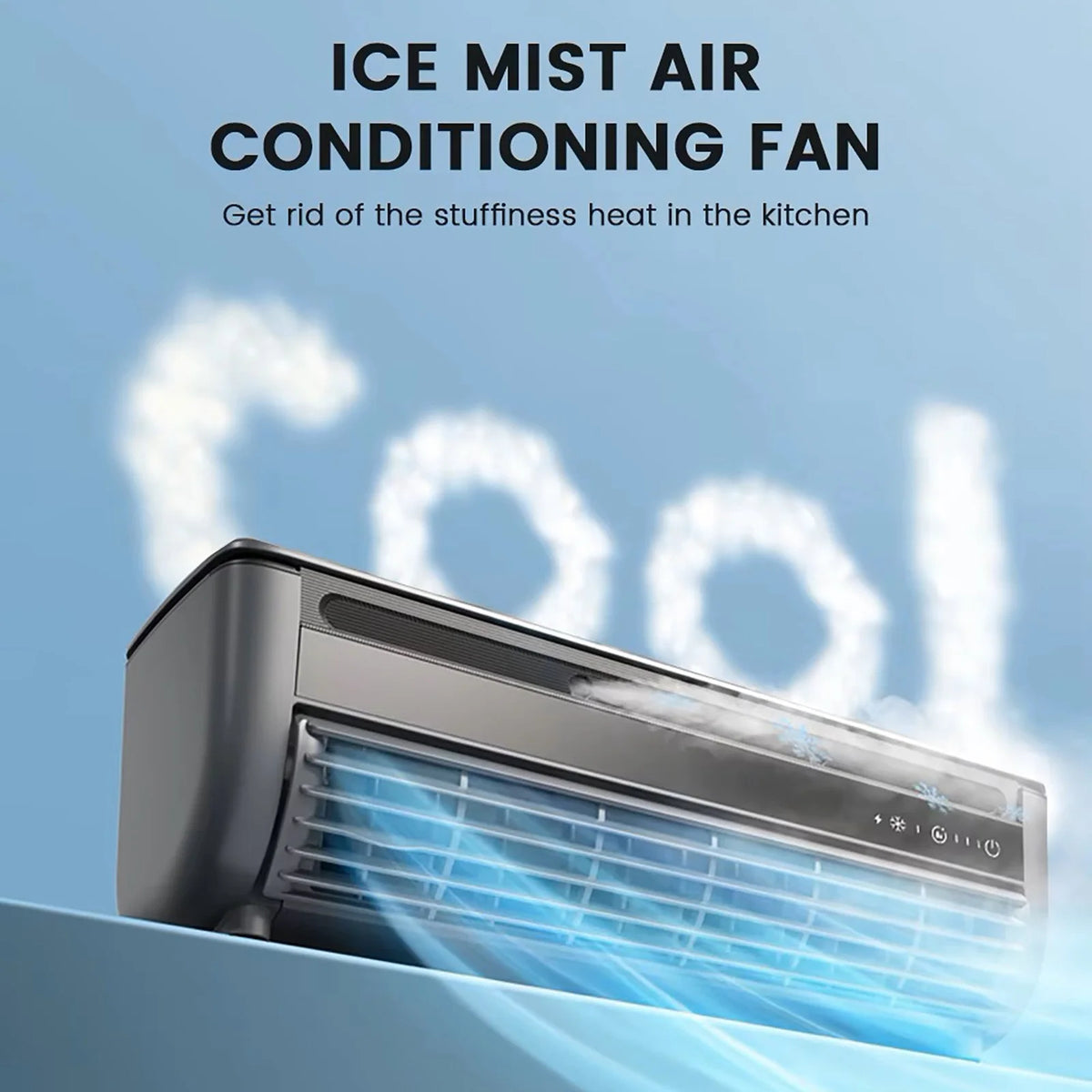 No Drilling Kitchen Wall Air Conditioner Fan Clearance, 2025 New Wireless Charging Air Conditioner, 10s Instant Cooling, Portable Wall Mounted Airs Conditioners for Kitchen Bedroom