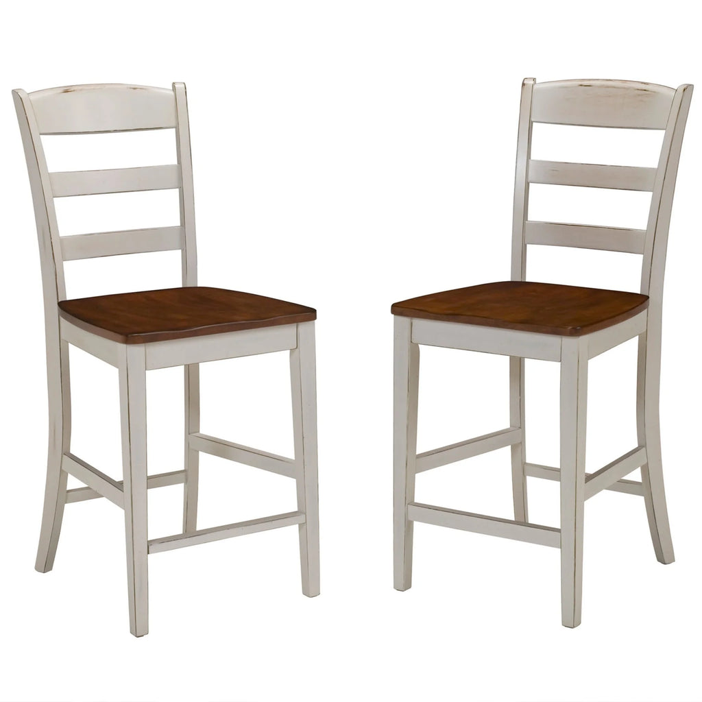 Homestyles Monarch Wood Kitchen Island Set in Off White