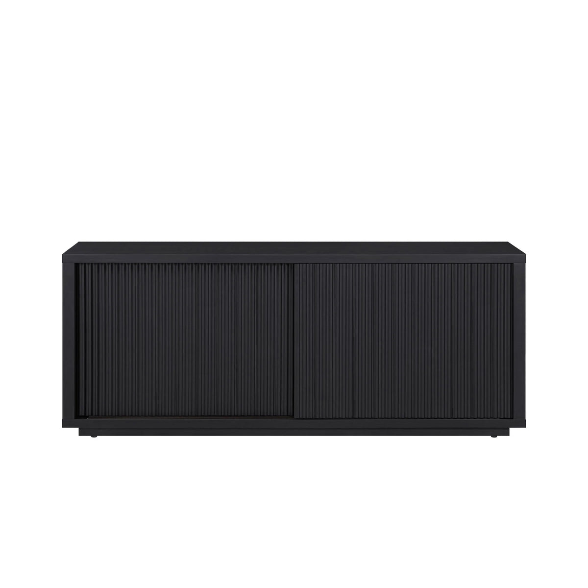 Beautiful Fluted TV Stand for TVs up to 70 by Drew Barrymore, Rich Black Finish