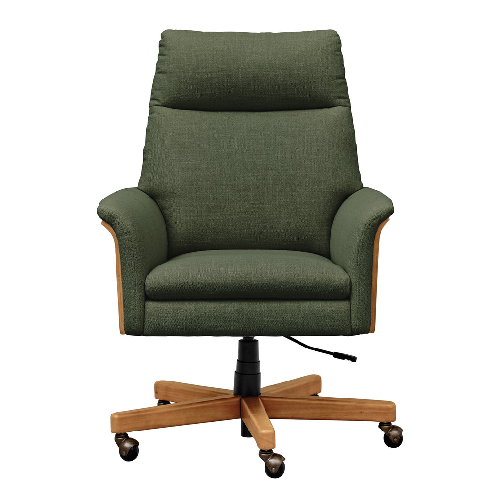 Better Homes & Gardens Juliet Tall Back Office Chair, Olive and Light Honey Finish