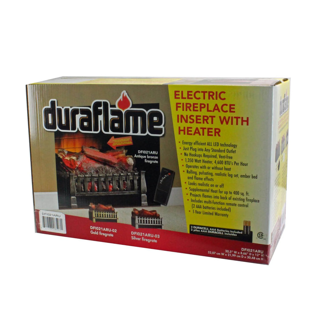Duraflame Infrared Quartz Log Set Heater with Realistic Ember Bed and Logs, Black, 13.64 lb