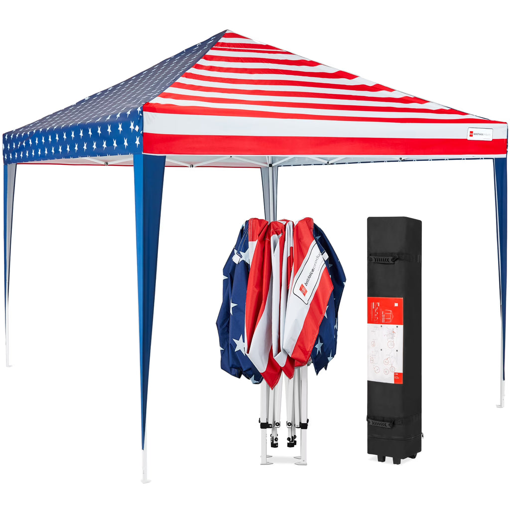 Best Choice Products 10x10ft Pop Up Canopy Outdoor Portable Adjustable Instant Gazebo Tent w/ Carrying Bag - White