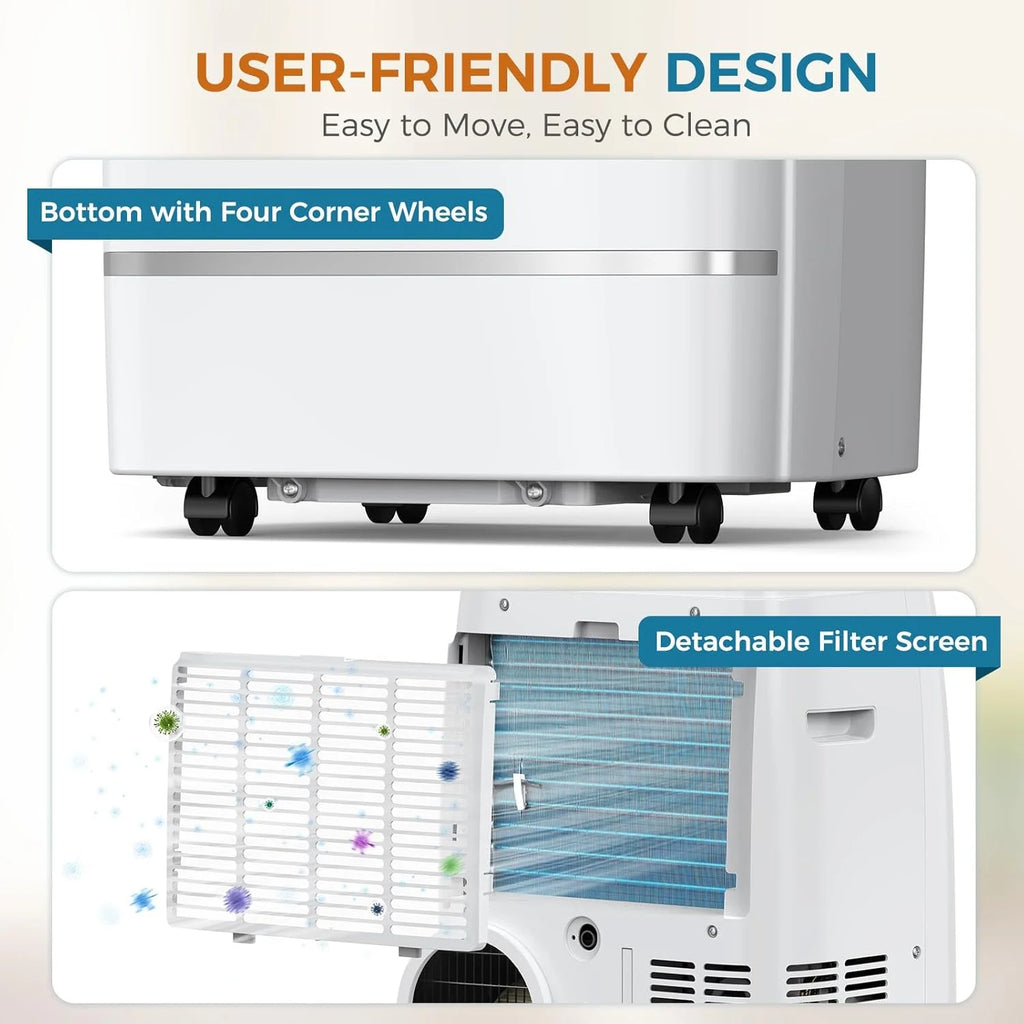 Portable Air Conditioners with cooling/dehumidification/fan/sleep mode,4-IN-1 Portable AC with 24H Timer & Remote Control & Window Kit,8000 BTU