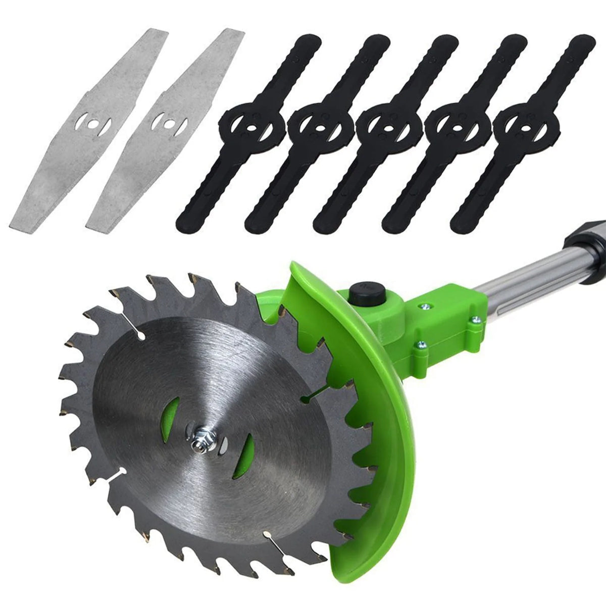 Electric 650W Weed Lawn Edger, Battery Weed Eater, Weed Wacker Electric, Cordless Grass Trimmer Cutting Tool & 2 Battery, Weed Trimmer for Yards Garden, Green