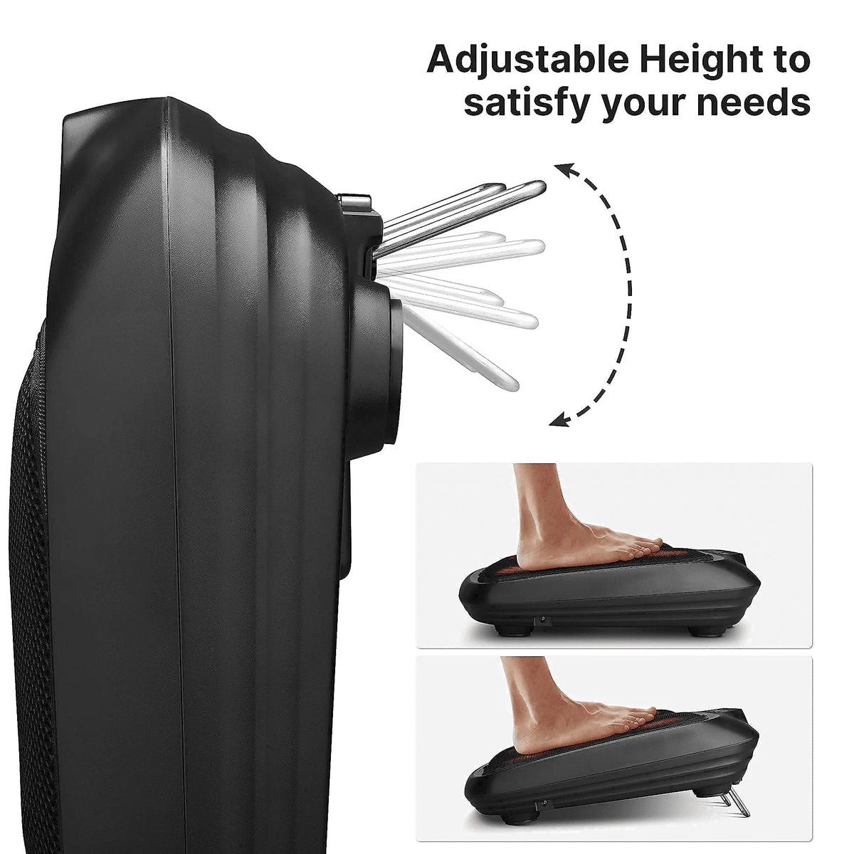 RENPHO Foot Massager with Heat, Shiatsu Heated Electric Foot Massager, Deep Kneading Feet & Back Massager for Muscle Pain Relief, Plantar Fasciitis, Home and Office Use Fit Size Feet up to 14