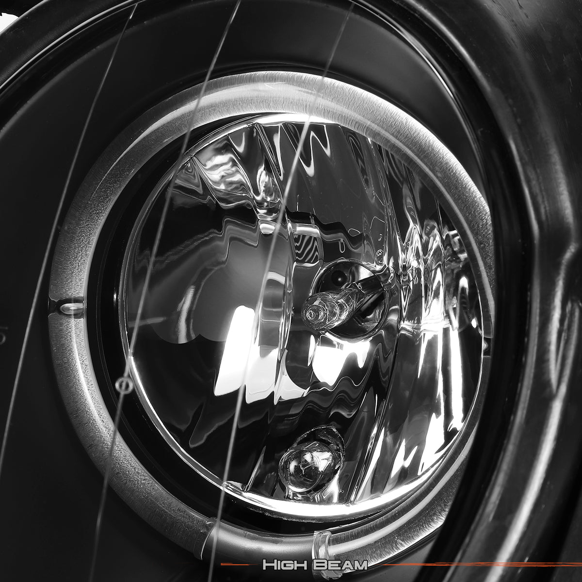AKKON - For 98-02 Mercedes Benz W208 CLK-Class 320 430 55 AMG Chrome LED Dual Halo Ring Halogen Type Projector Headlights Pair