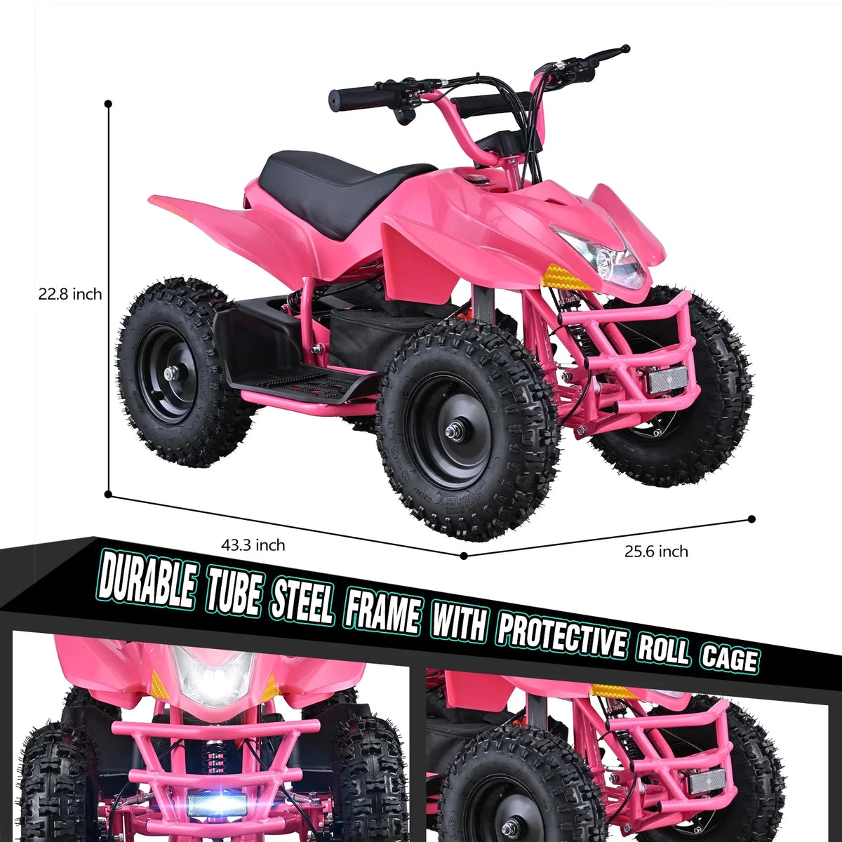 Aoemoe 500W Ride-On Racer 15mph Speed, 36V Battery, 45 60 Min Play, Blue
