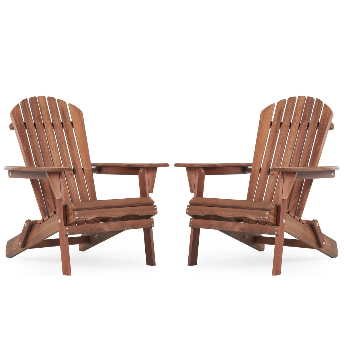 uhomepro Outdoor Adirondack Chairs Set of 2, Folding Fire Pit Chair, Weather Resistant Patio Lawn Chair for Outside Deck Garden Backyard Balcony, Gray