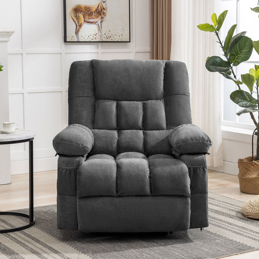 JONPONY Power Lift Recliner Chair Recliners for Elderly with Heat and Massage Recliner Chair for Living Room with Infinite Position and Side Pocket,USB Charge Port,Brown