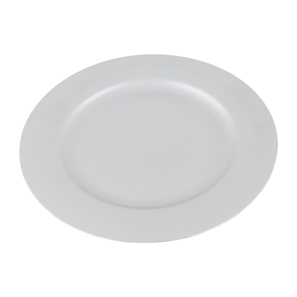 100 PCS Charger Plates Set, Round Charger Plates, Charger Plate for Wedding Party Baby Shower Silver