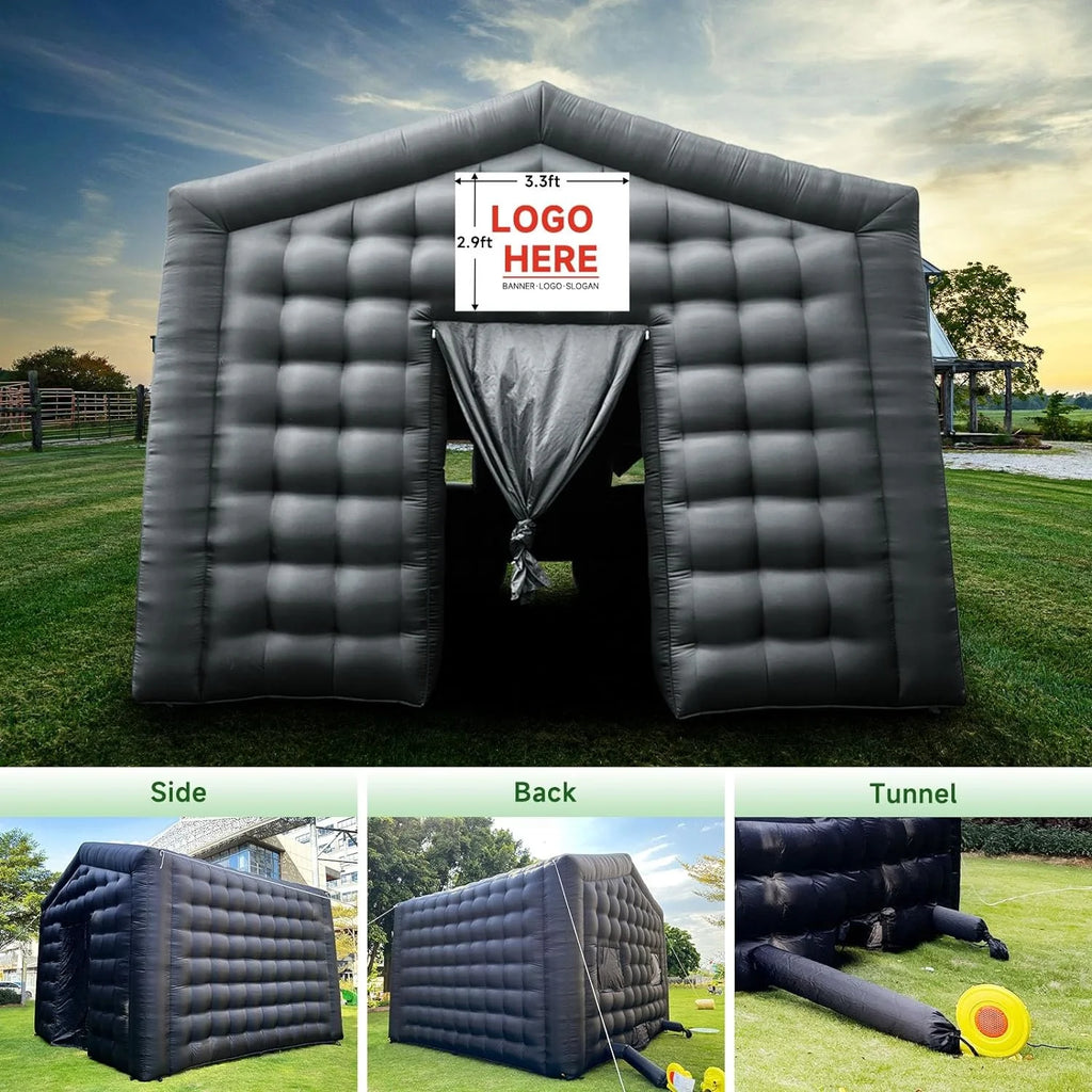 Connsann Inflatable Nightclub Tent with Blower, Oxford Cloth, for Outdoor Party, Club, and Entertainment Use (No LED Lights)