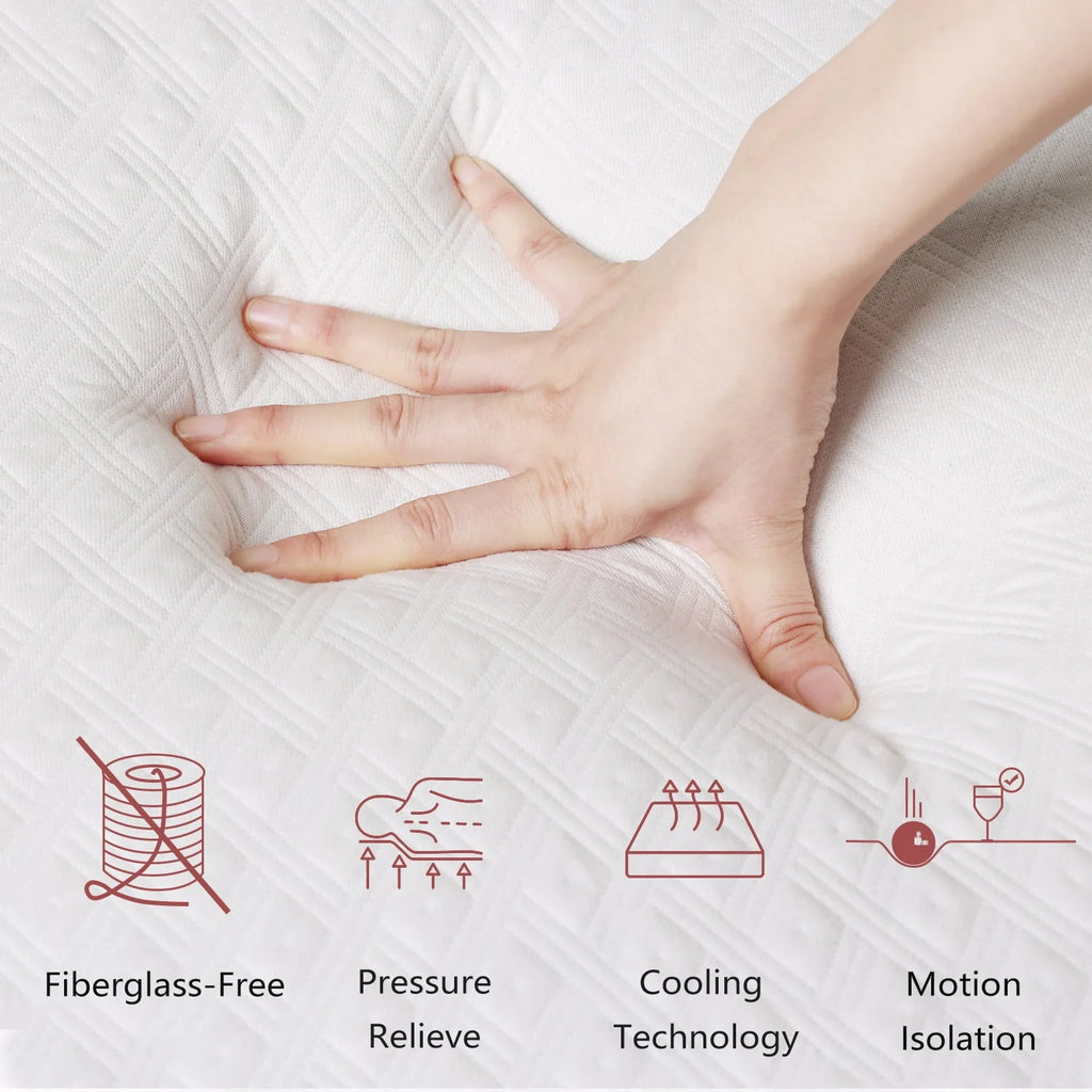 Twin Mattress,Smiaoer 8" Cool Gel Memory Foam Mattress with Removable Cover Mattress in a Box Medium Firm Mattress