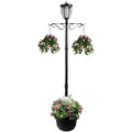Sun-Ray Kenwick 7 Foot Single Head Solar Lamp Post & Planter, Bronze