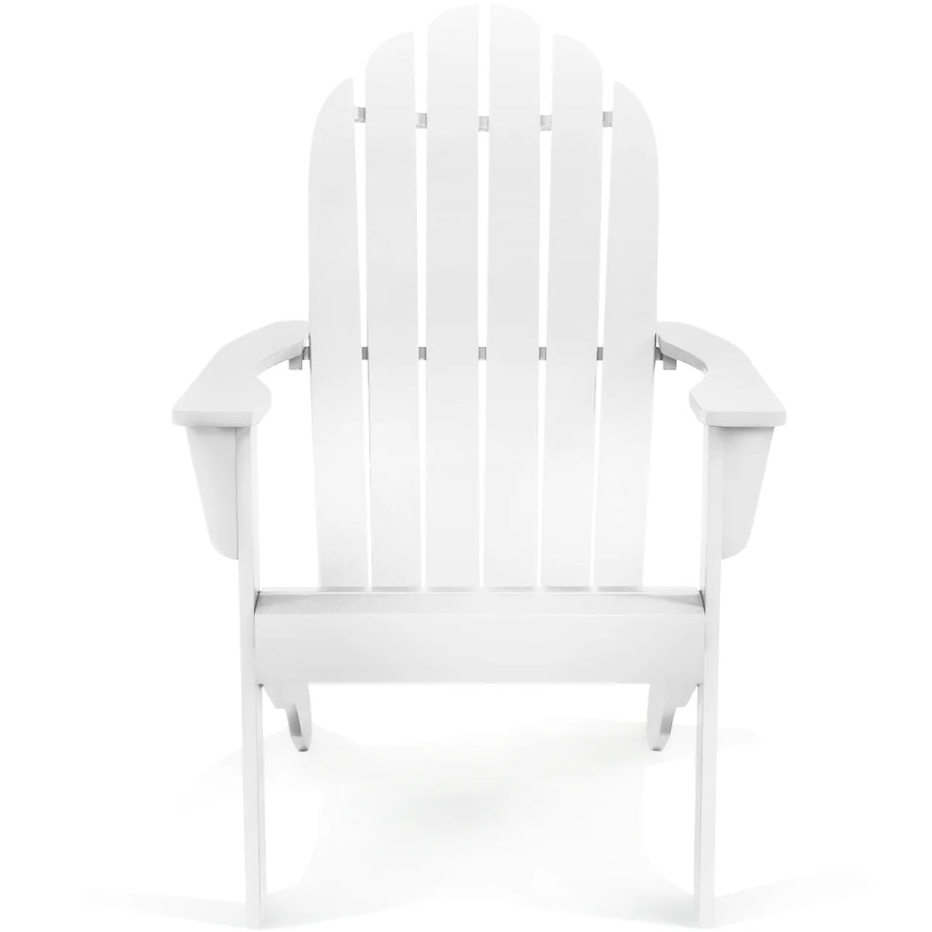 Costway Outdoor Adirondack Chair Accent Chair Solid Wood sturdy Patio Garden Deck Furniture Gray