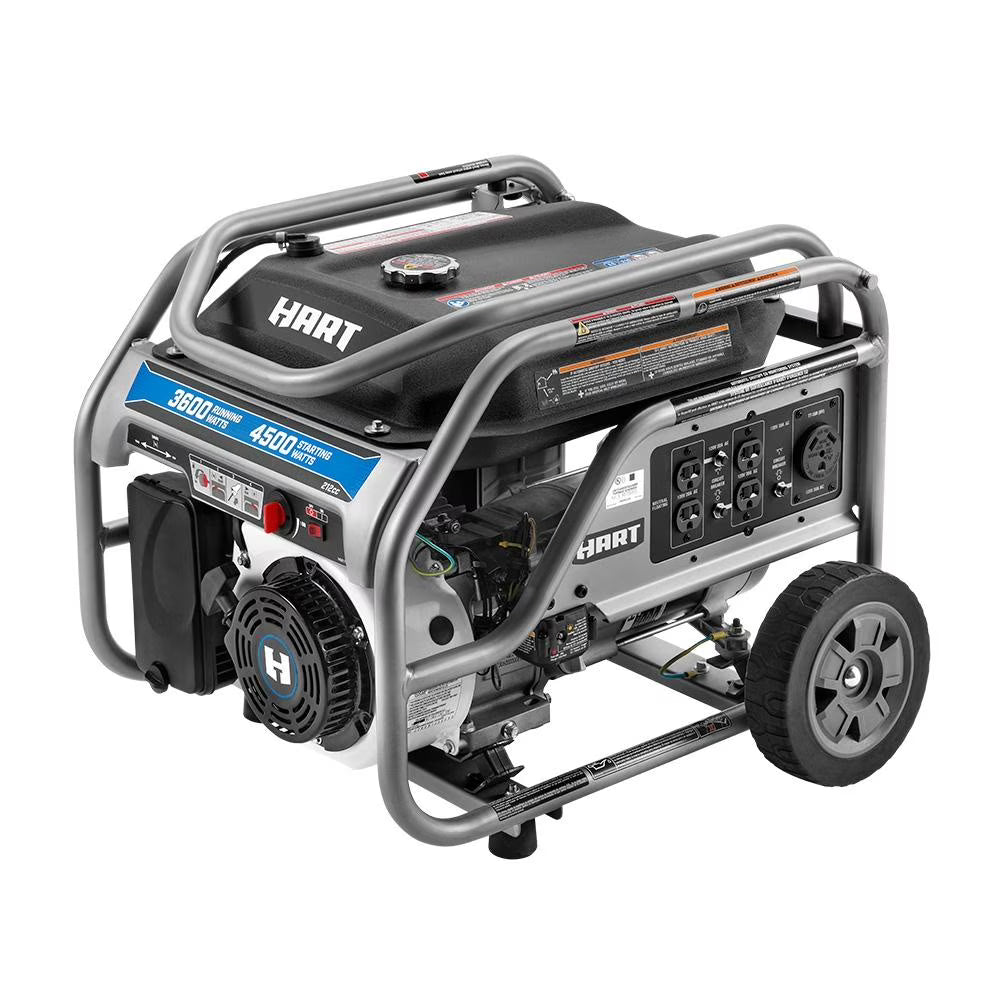 Hart 3600W UL Generator with CO Protection & Auto Shutdown