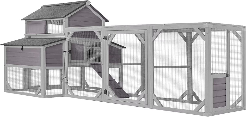 Aivituvin Chicken Coop Extra Large Chicken House Outdoor Poultry Cage for 8-10 Chickens