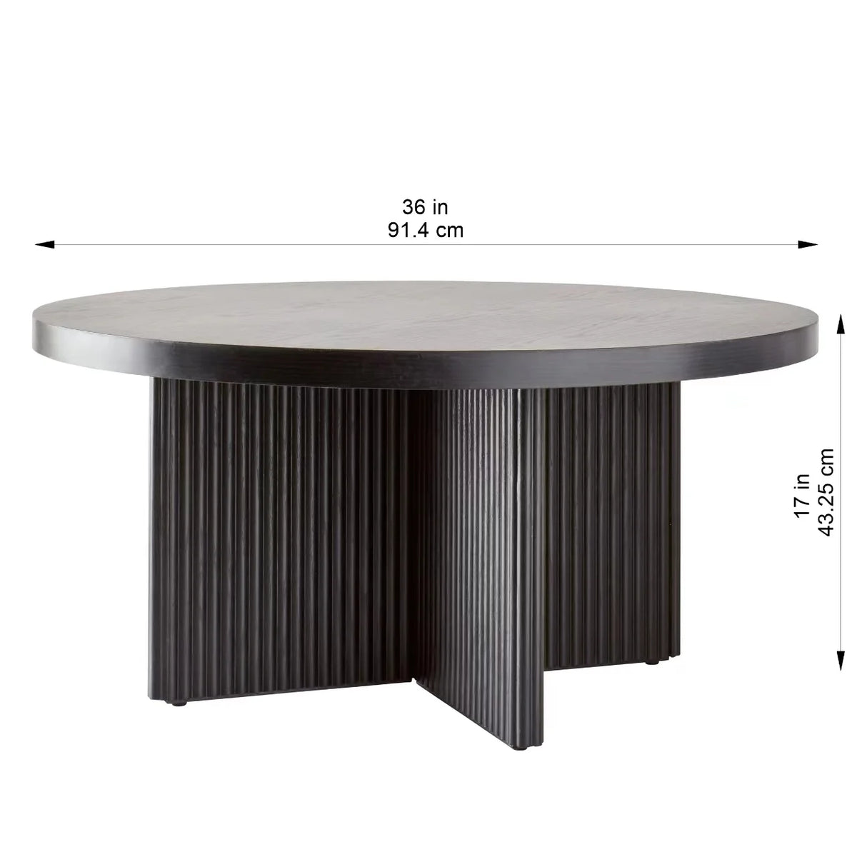 Better Homes & Gardens Lillian Fluted Coffee Table, Natural Pine Finish