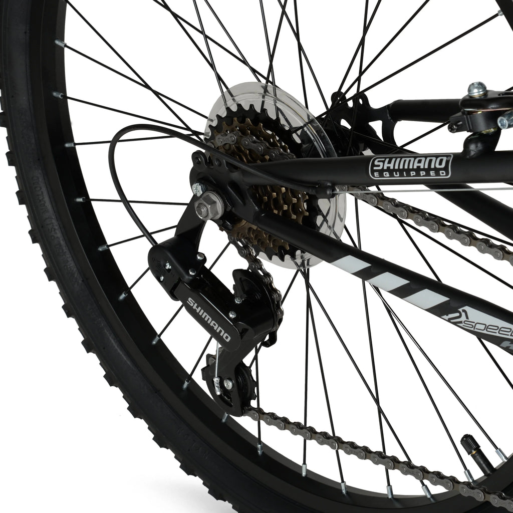 24" Hyper Bicycles Havoc Mountain Bike, Youth/Adult, Recommended Ages 10-14 Years Old, Black