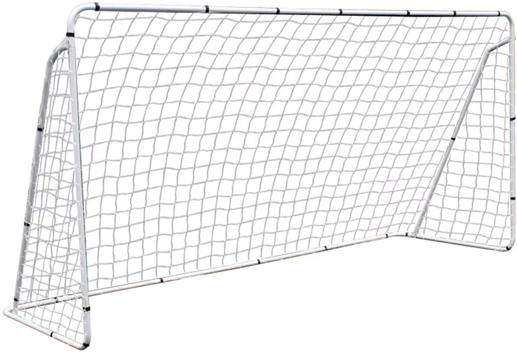 ZenStyle Football Post Soccer Goal Target Net 12 Ft. x 6 Ft. Football Shooting Training Aid Ultimate Backyard Outdoor Kids Official Soccer Goal, Steel Frame