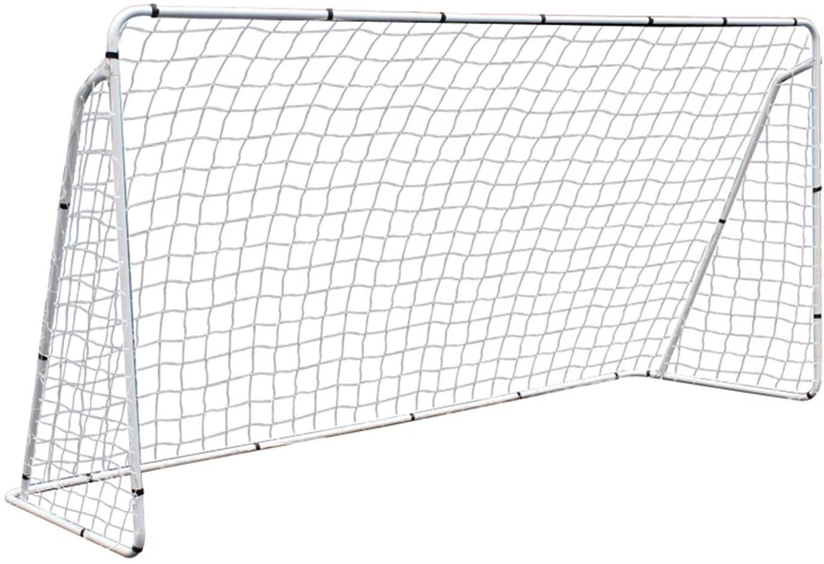 ZenStyle Football Post Soccer Goal Target Net 12 Ft. x 6 Ft. Football Shooting Training Aid Ultimate Backyard Outdoor Kids Official Soccer Goal, Steel Frame