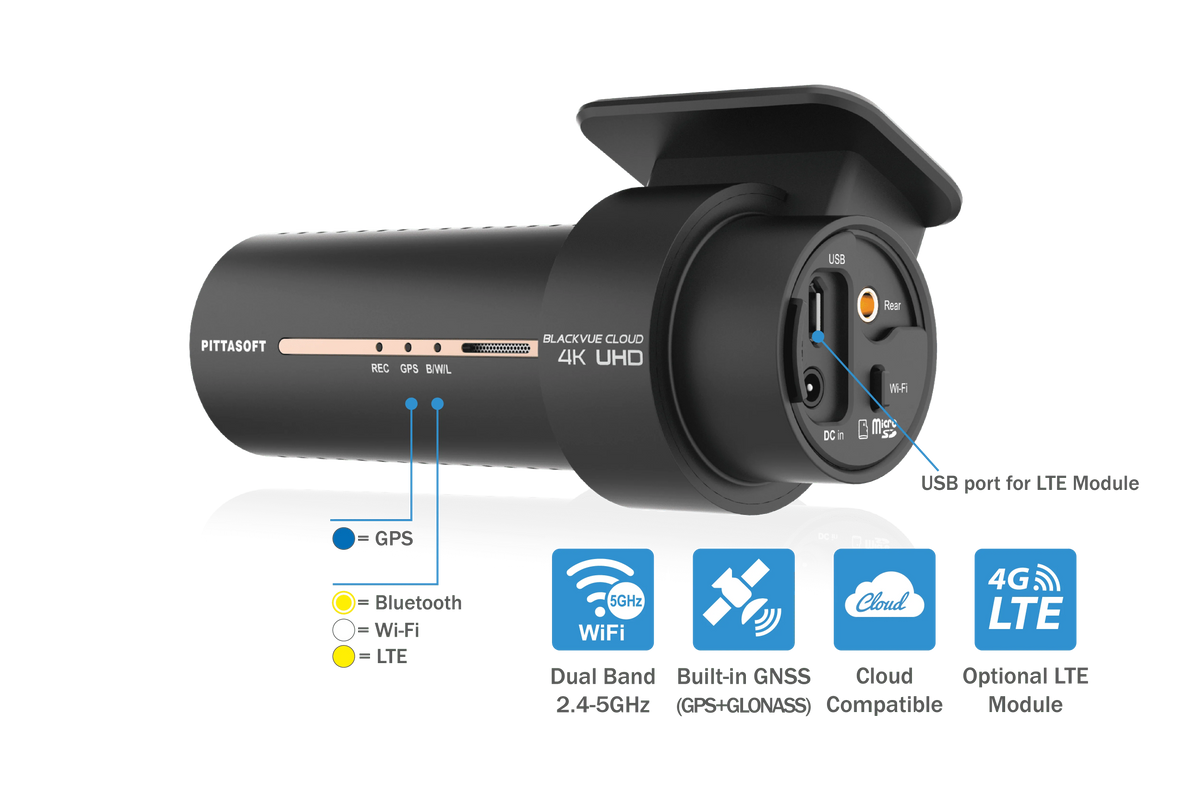 BLACKVUE DR900X-2CH PLUS | 4K UHD CLOUD DASHCAM | BUILT-IN WI-FI, GPS, PARKING MODE VOLTAGE MONITOR (32GB)