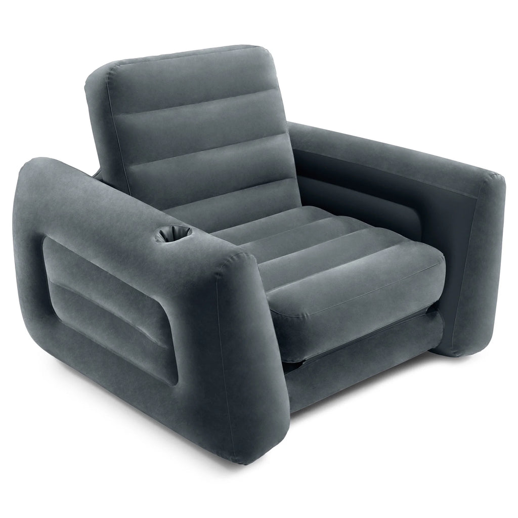 Intex Inflatable Pull Out Sofa Chair Sleeper w/ Twin Sized Air Mattress (3 Pack)