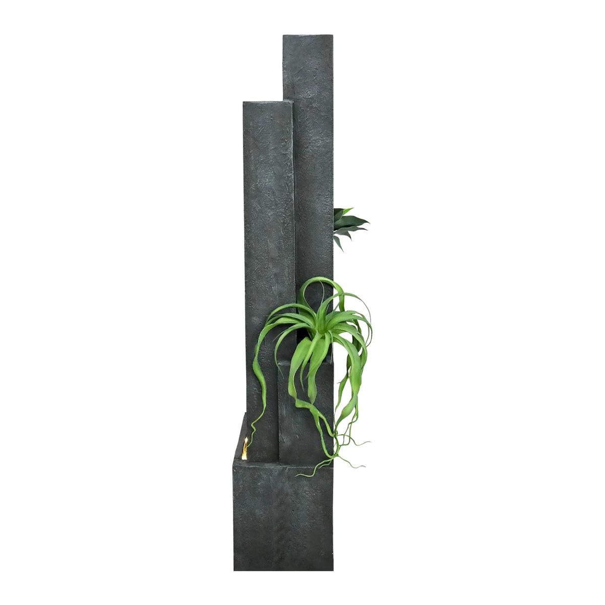 4-Tier Water Fountain with LED Lights  - 50.7" H Waterfall Fountain Indoor Outdoor Water Feature for Home, Patio, Garden