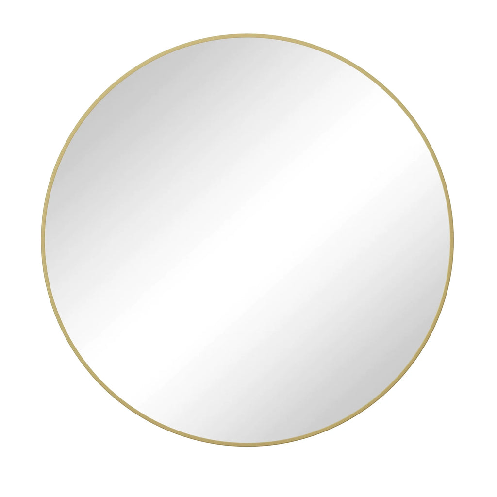 48" Round Mirror, Wall Circle Mirrors with Metal Framed, Circular Vanity Mirror Dressing Mirror for Bathroom, Living Room, Bedroom Wall Decor, Black