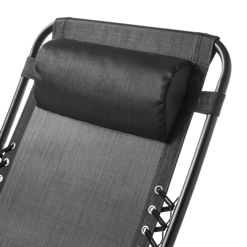 Mainstays Zero Gravity Chair Lounger, 2 Pack - Black