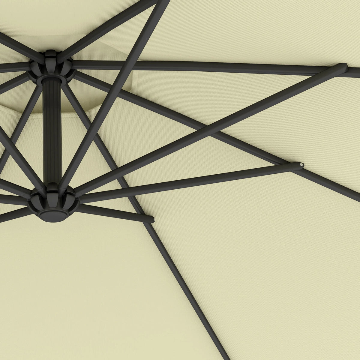 Outsunny 10' Cantilever Hanging Tilt Offset Patio Umbrella with UV & Water Fighting Material and Cross Base (Weight Not Included), Gray