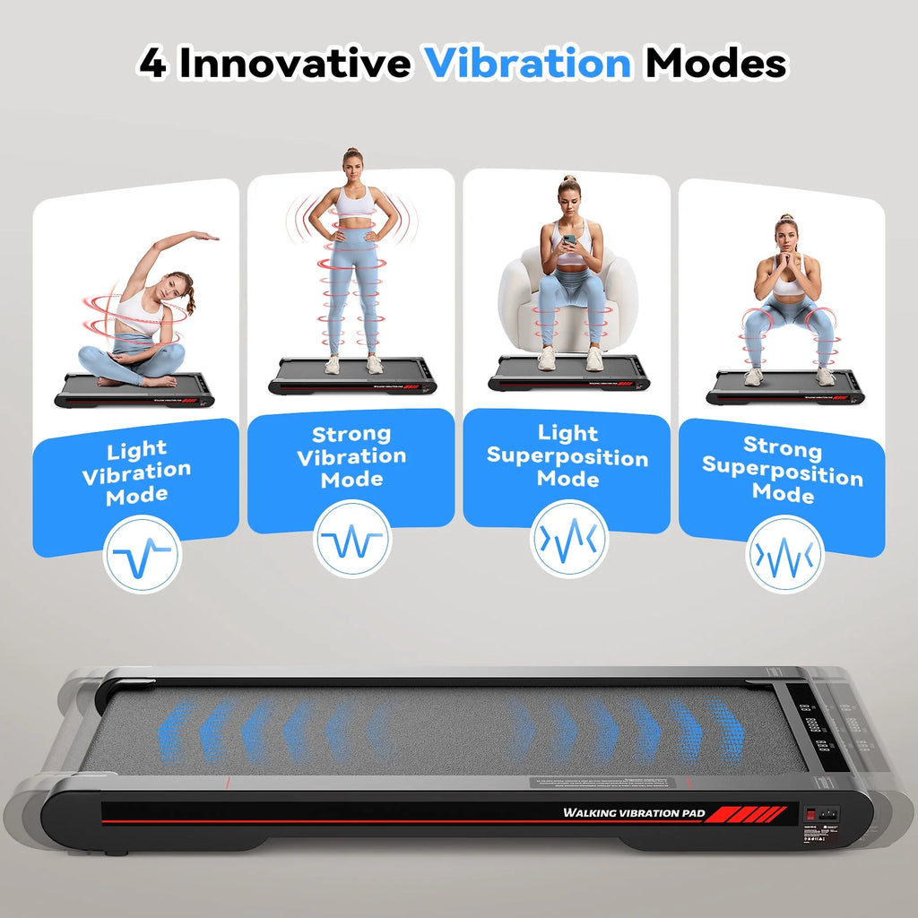Sperax Walking Pad Treadmill with APP,3 in 1 Portable Under Desk Treadmill Fitness,Walking Vibration Workout Pad with Remote Control