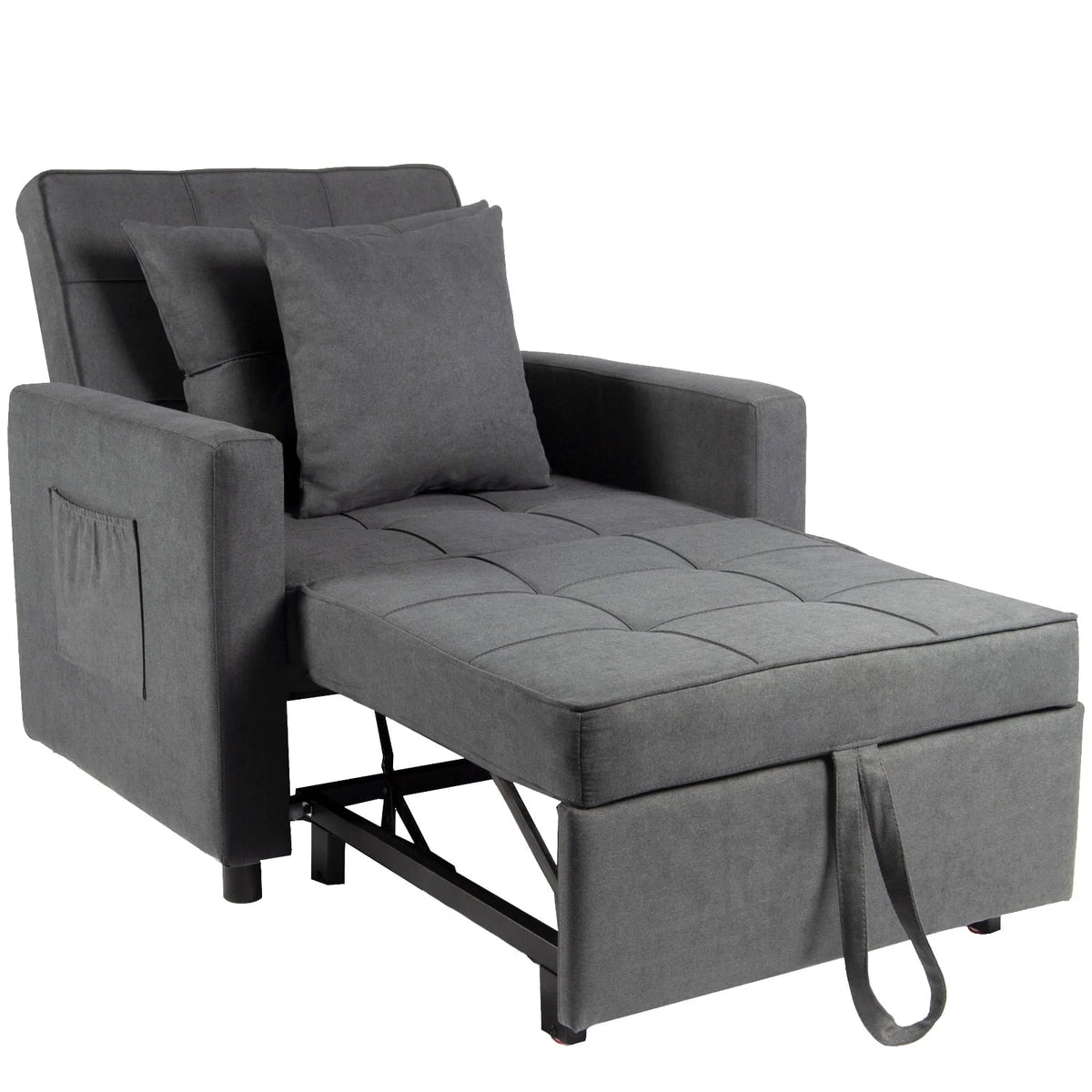 Polar Aurora Sofa Bed 3 in 1 Convertible Chair Bed Lounger Sleeper Chair Single Recliner for Small Space Adjustable Backrest