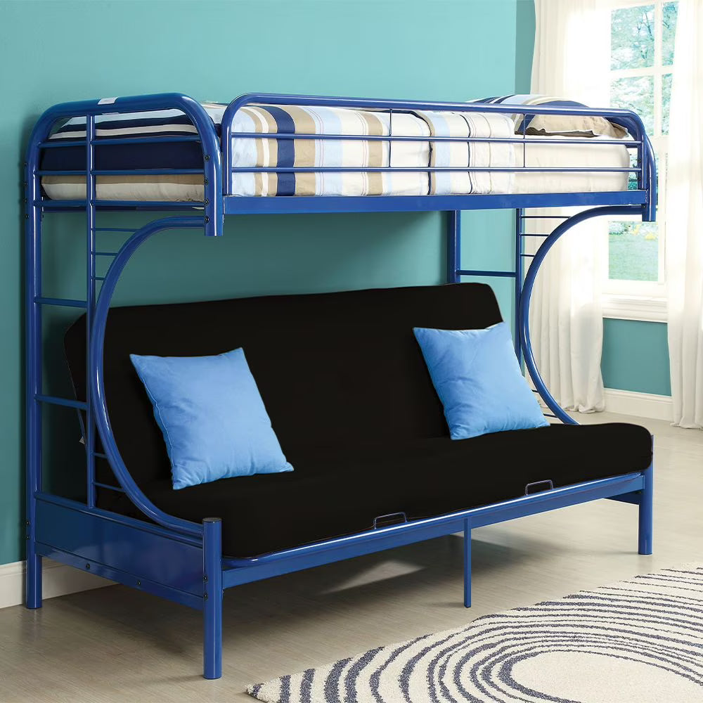 Acme Furniture Eclipse Twin over Full Futon Bunk Bed, Black