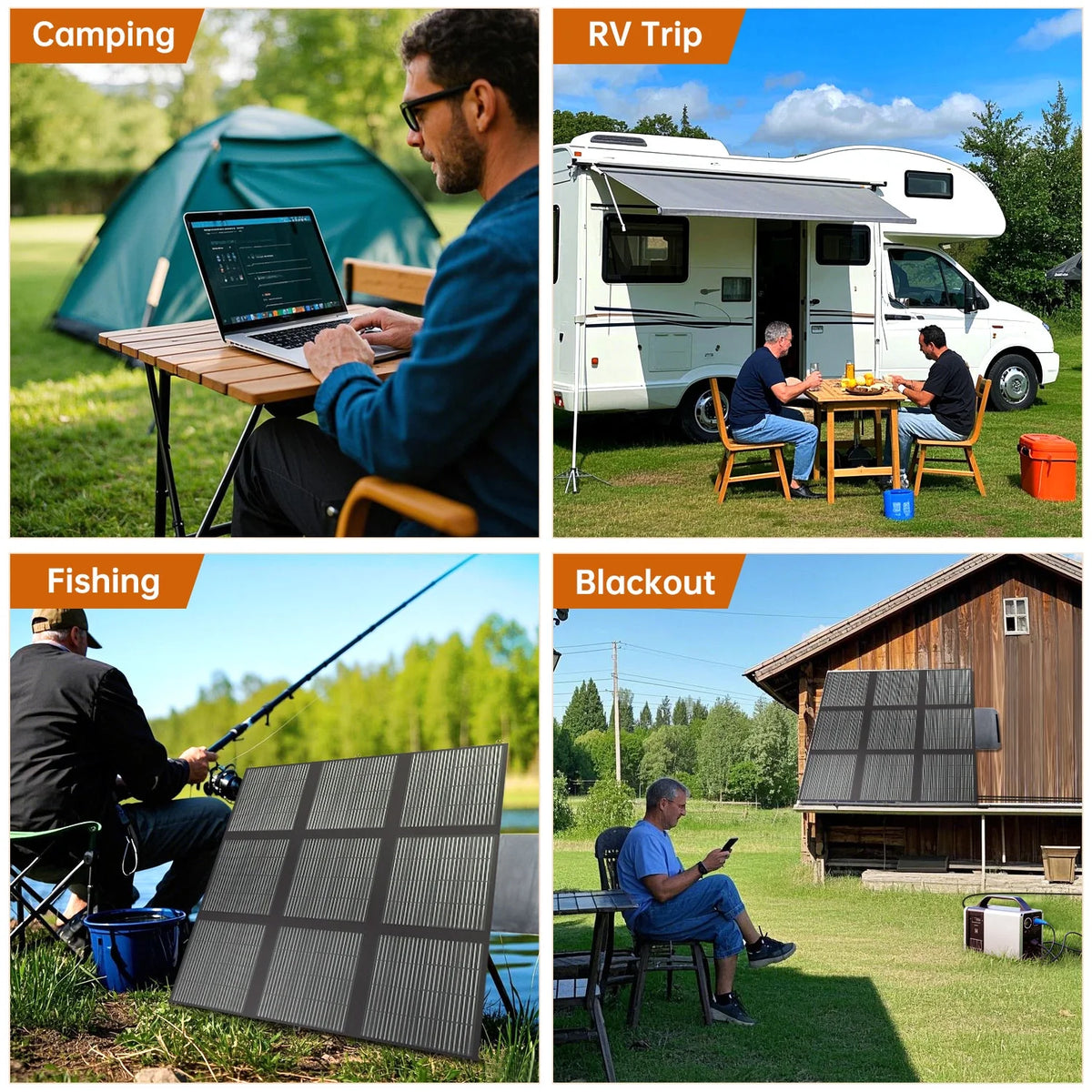 LVYUAN 400 Watt Foldable Solar Panel Kit, Portable Solar Charger Waterproof IP67 Solar Generator with MC4 Connector for Power Station, Camping, RV, Boat & Emergency