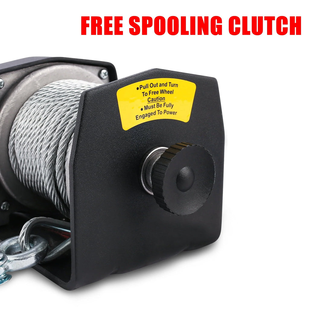 X-BULL Electric Winch 12V 2500LBS/1134KGS Steel Cable Wireless ATV UTV 4WD Boat
