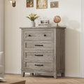 4 Drawer Dresser for Bedroom,34.8" Tall Bedroom Dresser with Large Drawer& Black Handles,Wooden Storage Organizer Cabinet Chest of Drawer for Living Room,Hallway