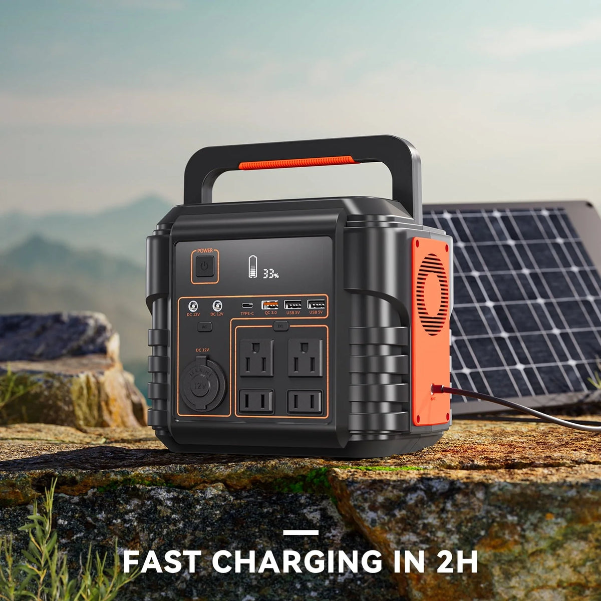 PryMAX Portable Power Station 300W, 296Wh Home Backup Battery AC Outlet, Solar Generator for Outdoors Camping Travel Hunting Emergency