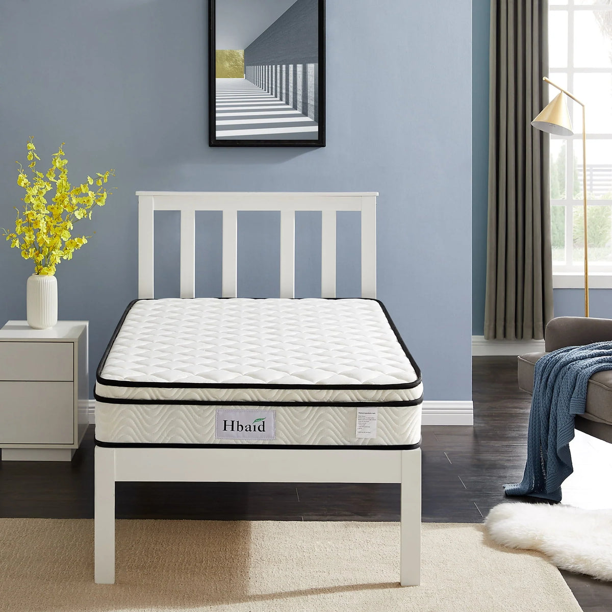 8 Inch, Gel Memory Foam Mattress Hybrid Mattresses in a Box, Twin Mattress