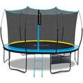 SkyBound 10FT 12FT 14FT Trampoline with Enclosure - Recreational Trampolines for Kids and Adults with Patented Fiberglass Curved Poles - Outdoor Trampoline with Ladder - Rust Resistant