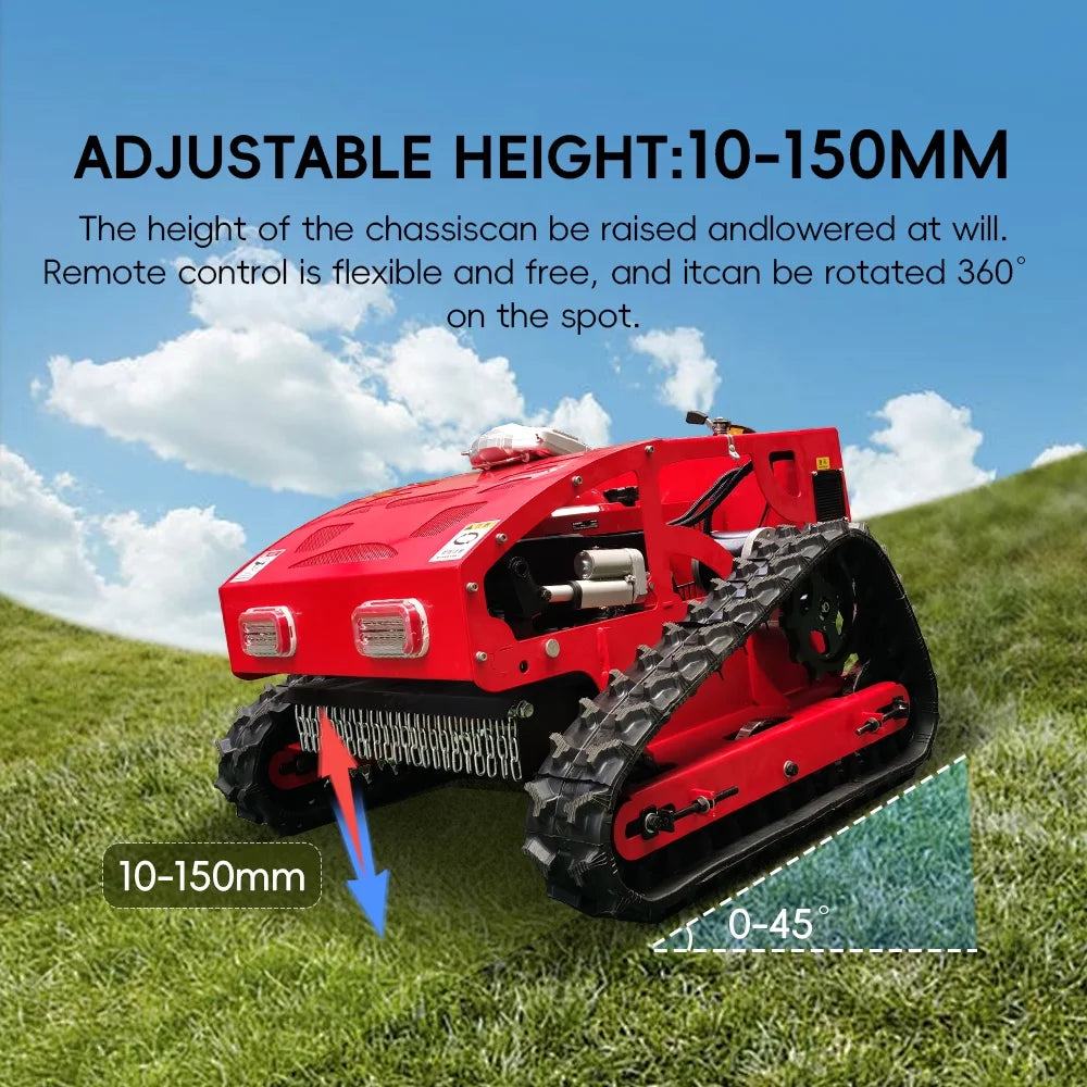 Gasoline Lawn Mower 550mm Grass Cutting Robot Gasoline Mower with Remote Control for Lawns Wasteland