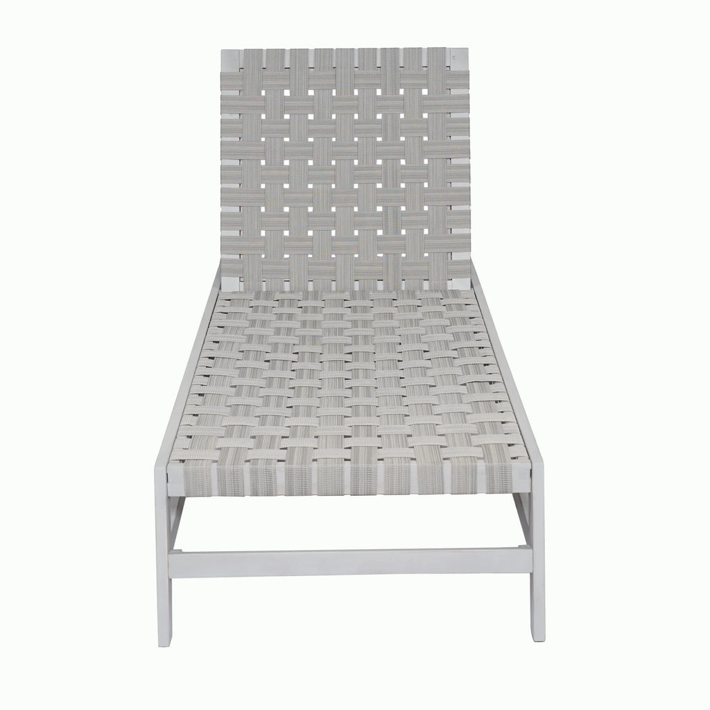 Christopher Knight Home Outdoor Wood Chaise Lounge Chair, Adjustable 4-Position Recliner with Rope Seat, Teak