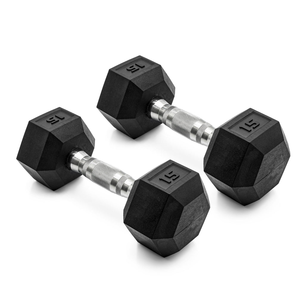CAP 150lb Rubber Hex Dumbbell Set