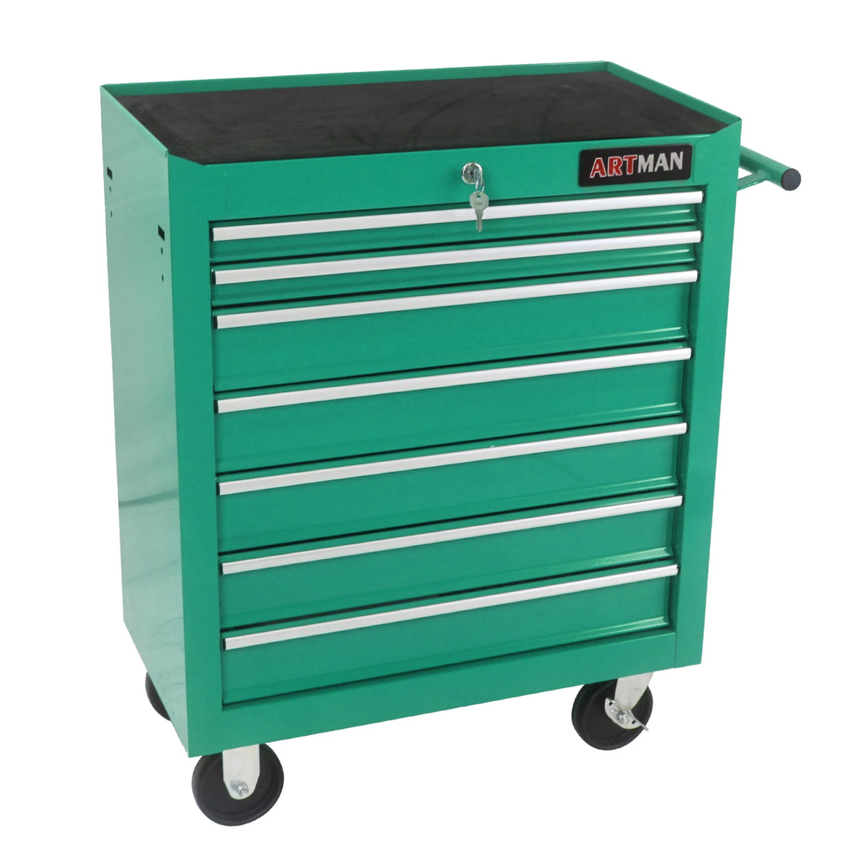 7-Drawer Rolling Tool Chest, Metal Tool Storage Organizer Cart with Locking System and Wheels, Multifunctional Mechanic Tool Cart for Garage, Warehouse, Workshop, Repair Shop, Red