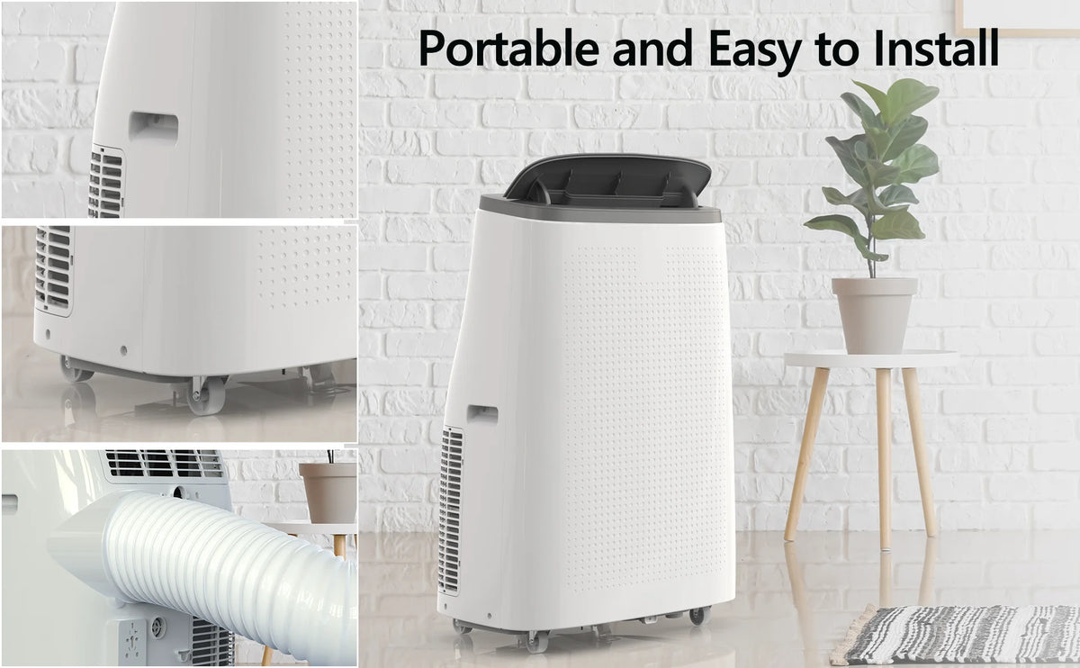 BLACK+DECKER BPP10WTB 14,000-BTU 3-Speed 1,250-Watt Portable Air Conditioner with Remote