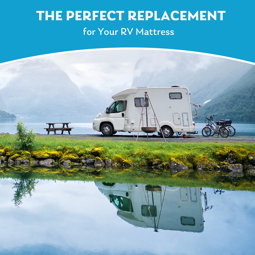 RV Mattress, 8 inch Short Queen Size Mattress for RVs, Cooling Memory Foam Mattress, Campers Trailers Mattress in a box